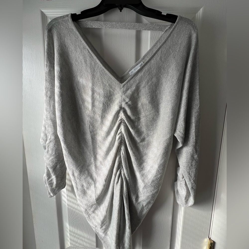 New York & Company Shimmery V-Neck Top